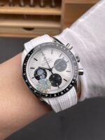 Omega Speedmaster 50th Anniversary Super Clone Snoopy Replica Watch in White Nylon Strap - Image 10