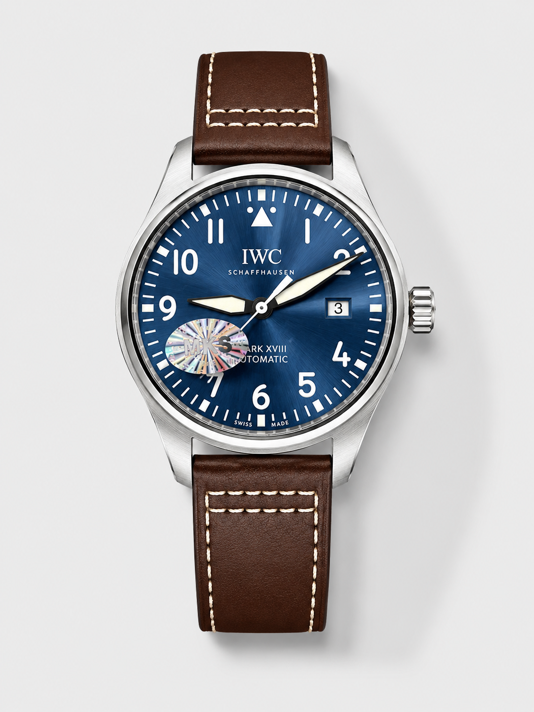 GW-7C86E423 product image IWC Pilot’s MARK XVIII IW327010 Steel Blue Dial Le Petit Prince 904L Steel 1:1 Mirror Replica - Image 1