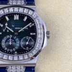 Patek Philippe Nautilus 5712R 1:1 Quality Swiss Replica Watch in Blue Dial Blue Strap - Image 8