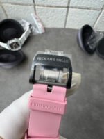 Richard Mille Super Clone RM67-02 Sapphires Casing Watch Pink Rubber Strap - Image 10