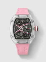 Richard Mille Super Clone RM67-02 Sapphires Casing Watch Pink Rubber Strap