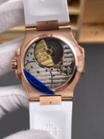 Patek Philippe Nautilus 5712/R – Dark Grey Dial, White Rubber Strap – 1:1 Top-Tier Swiss Replica Watch - Image 5