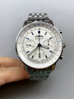 Breitling Navitimer B01 Chronograph 43 (White Dial / 904L Stainless Steel Case) — Top-Tier 1:1 Swiss Replica - Image 2