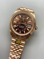 Rolex Sky-Dweller REF# 336935 Brown Dial Watch in Rose Gold 904L Steel Case 1:1 Mirror Replica - Image 4