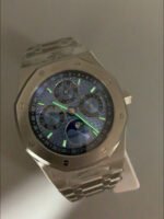 Audemars Piguet Royal Oak Perpetual Calendar Super Clone 904L Steel in Steel Blue Dial - Image 9