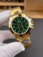 Rolex Daytona John Mayer Super Clone 116508 Yellow Gold Green Dial Cal.4130 Movement Swiss Replica - Image 3