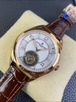Vacheron Constantin Fiftysix Tourbillon Rose Gold Steel 1:1 Mriror Replica White Dial - Image 9