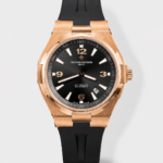 Vacheron Constantin Overseas 1:1 Mirror Replica 904L Rose Gold Steel Watch in Grey Dial – Rubber Strap