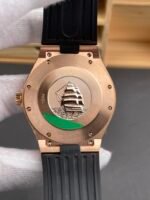 Vacheron Constantin Overseas 1:1 Mirror Replica 904L Rose Gold Steel Watch in Grey Dial – Rubber Strap - Image 5
