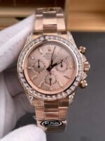Rolex Daytona 126595 FREE SPRUNG MVMT Rose Gold Dial Super Clone Watch - Image 2