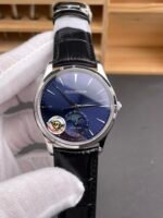 Jaeger LeCoultre Master Ultra Thin Moon Blue Dial 904L Steel 1:1 Mirror Replica Watch - Image 3
