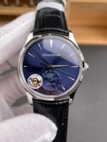 Jaeger LeCoultre Master Ultra Thin Moon Blue Dial 904L Steel 1:1 Mirror Replica Watch - Image 2