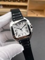 Santos De Cartier Stainless Steel Casing 1:1 Mirror Swiss Replica Watch 40MM - Image 3