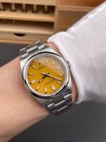 Rolex Oyster Perpetual 41mm — Cal. 3230 Movement, Yellow Dial, 904L Steel, Top-Tier 1:1 Replica - Image 11