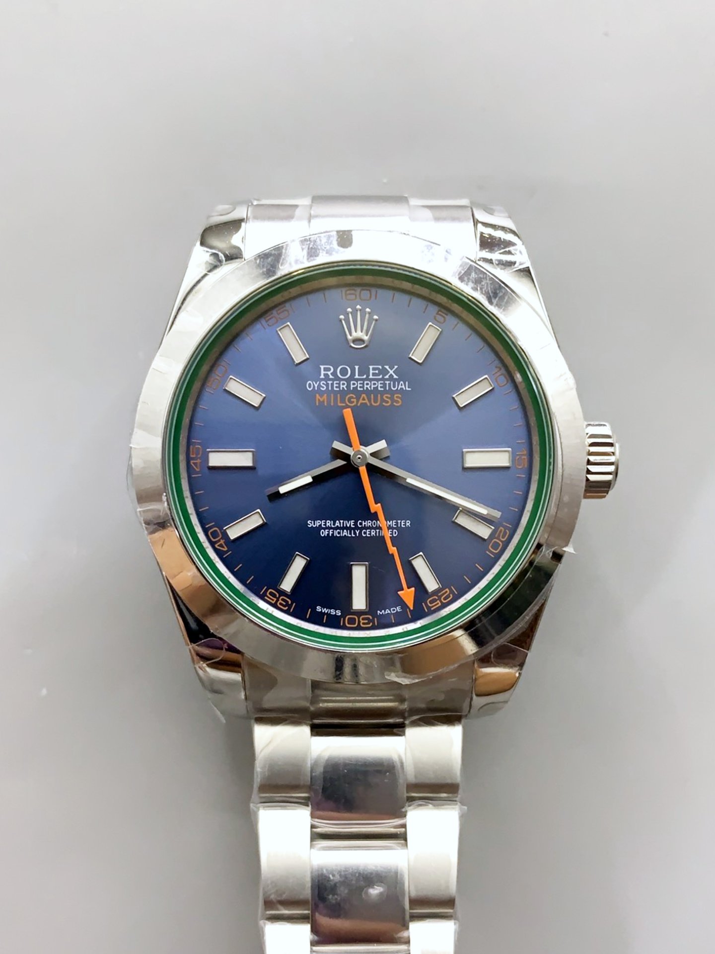 GW-AEA29B4F product image Rolex Milgauss 116400M Swiss Watch with BLUE Dial – Ultimate 904L Steel Watch - Image 1