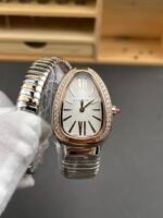 Bvlgari Serpenti Edition Two Tone Casing White Dial Watch in 1:1 Mirror Quality - Image 2
