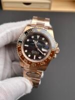 Rolex GMT Masters II Super Clone 126715CHNR Rose Gold Tiger Iron Dial Swiss Replica Watch - Image 4