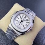 Patek Philippe Nautilus 5980/1A 904L Steel Case in White Dial – 1:1 Mirror Replica - Image 4