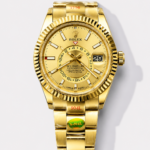 Rolex Sky-Dweller REF# 336935 Gold Dial Watch in Yellow Gold 904L Steel Case 1:1 Mirror Replica