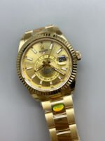 Rolex Sky-Dweller REF# 336935 Gold Dial Watch in Yellow Gold 904L Steel Case 1:1 Mirror Replica - Image 4