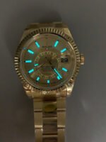 Rolex Sky-Dweller REF# 336935 Gold Dial Watch in Yellow Gold 904L Steel Case 1:1 Mirror Replica - Image 10