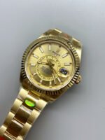Rolex Sky-Dweller REF# 336935 Gold Dial Watch in Yellow Gold 904L Steel Case 1:1 Mirror Replica - Image 3