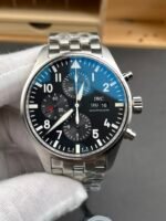 IWC Pilot Chronograph Le Petit Prince Edition Black Dial 1:1 Mirror Replica Watch - Image 3