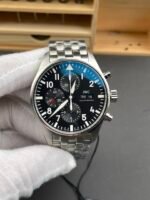 IWC Pilot Chronograph Le Petit Prince Edition Black Dial 1:1 Mirror Replica Watch - Image 2