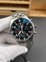 IWC Pilot Chronograph Le Petit Prince Edition Black Dial 1:1 Mirror Replica Watch - Image 4