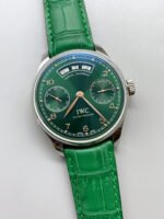 IWC Portugieser Series – Swiss 1:1 Top-Tier Replica Watch (Green Dial / Stainless Steel Case) - Image 3