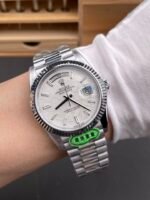 Rolex Day Date Presidential 904L Steel 40MM – Grey Dial 1:1 Mirror Quality Watch（208g） - Image 10