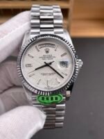 Rolex Day Date Presidential 904L Steel 40MM – Grey Dial 1:1 Mirror Quality Watch（208g） - Image 4
