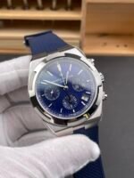 Vacheron Constantin Overseas Chronograph Blue Dial Swiss Replica Watch – Rubber Strap - Image 4