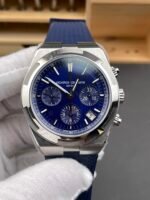 Vacheron Constantin Overseas Chronograph Blue Dial Swiss Replica Watch – Rubber Strap - Image 3