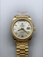 Rolex Day-Date “President” 40mm 18K Gold Watch – Olive Green Dial, Top-Tier 1:1 Replica Quality - Image 2