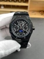 Audemars Piguet Royal Oak Perpetual Calendar Super Clone Black Ceramic Replica Watch - Image 3