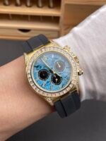 Rolex Daytona Super Clone 126518LN Yellow Gold Turquoise Dial Original Cal.4131 Movement - Image 10