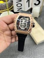 Richard Mille RM052 Skull Genuine Tourbillon Edition Watch in Rose Gold Casing - Image 5