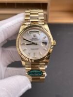 Rolex Day-Date 40mm 18K Gold-Plated Super-Clone Watch — Mother-of-Pearl Dial, Top-Tier Craftsmanship (212g) - Image 2