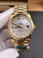 Rolex Day-Date 40mm 18K Gold-Plated Super-Clone Watch — Mother-of-Pearl Dial, Top-Tier Craftsmanship (212g) - Image 3