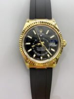 Rolex Sky-Dweller REF# 336935 Black Dial Watch in Yellow Gold 904L Steel Case 1:1 Mirror Replica - Image 2