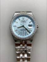Rolex Land-Dweller 127336 Ice Blue Honeycomb 40MM Swiss Replica Watch - Image 2