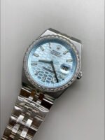 Rolex Land-Dweller 127336 Ice Blue Honeycomb 40MM Swiss Replica Watch - Image 5