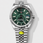 Rolex Sky-Dweller REF# 336934 Green Dial Watch in 904L Steel Case 1:1 Mirror Replica