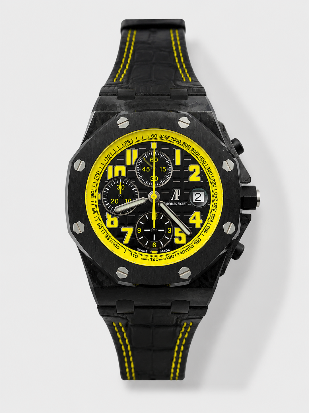 GW-DA13C2CE product image Audemars Piguet Royal Oak Offshore Bumble Bee Chronograph 1:1 Super Clone Replica Watch – Forged Carbon - Image 1