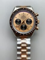 Omega Speedmaster Professional Moonwatch Two Tone Sedna Gold Swiss Replica Watch - Image 2