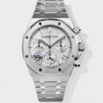 Royal Oak Chrono 26240 White Dial FREE SPRUNG MVMNT Steel Caing Super Clone Watch