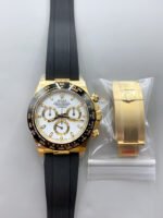 Rolex Daytona 116518-1 Yellow Gold Original Cal.4130 Movement – 1:1 Mirror 904L Steel Watch - Image 5