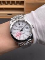 Rolex Datejust Cal.3235 Movement Swiss Watch 1:1 Mirror Replica 904L Steel 41MM – White Dial - Image 11