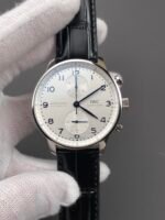 IWC Portuguese Chronograph Swiss Replica Watch in Steel Case White Dial – 1:1 Mirror Replica Edition - Image 2